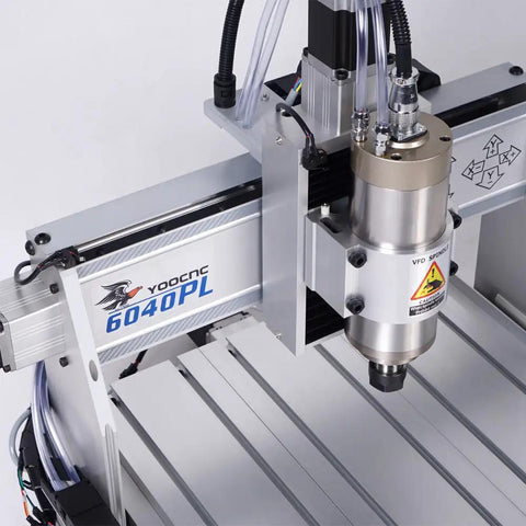 Bulletproof Hg20 Linear Guide Rail Setup Delivers Slick 2200W Spindle Punch For A Badass 6040 CNC Router with VFD spindle.