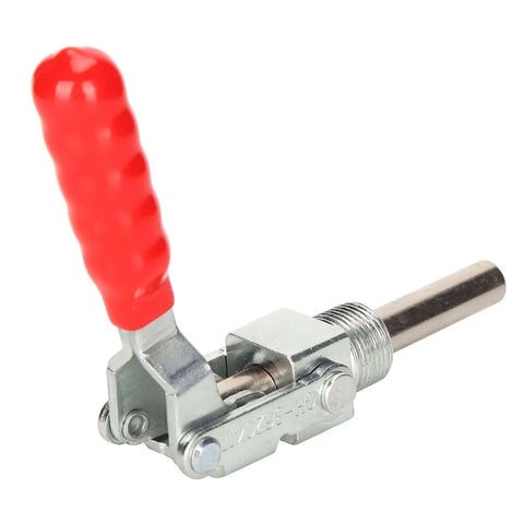 Heavy Duty Push Pull Toggle Clamp With 136kg Clamping Force Quick Fixture visible with red handle and metal body