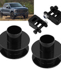 Tough As Nails 2.5 Inch Front Leveling Kit For Ford F250 F350 Super Duty 4WD 2005 Through 2024 includes black steel coil spring spacers.