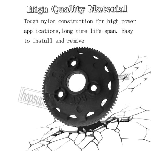 Beefy Nylon 48P 86T Spur Gear for high-power 1/10 Slash 2WD, Rustler, Stampede, Bandit VXL XL5 RC Cars, black heavy duty transmission