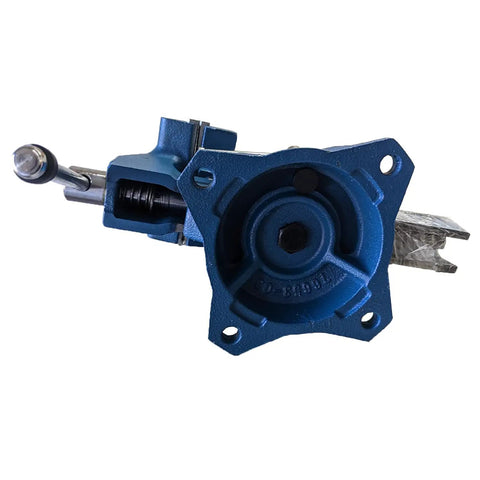 Workhorse Bench Vise With 6 Inch Jaw Opening And 3.5 Ton Clamping Force, Ductile Iron Construction With 210 Degree Swivel Base, side view