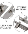 Close-up of Hidden Self Closing Stainless Steel Door Hinges with Dual Swing Pivot and Concealed Hardware, sturdy and modern design.