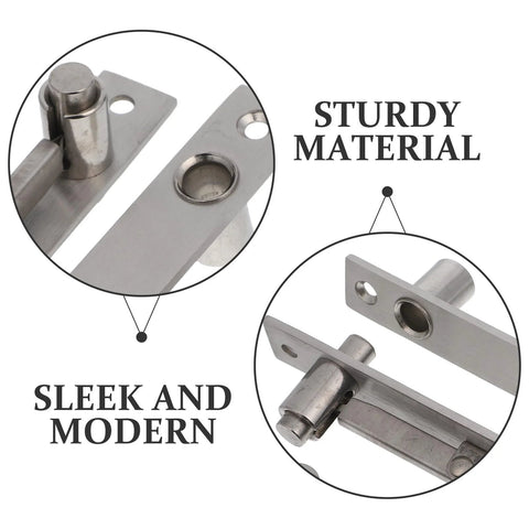 Close-up of Hidden Self Closing Stainless Steel Door Hinges with Dual Swing Pivot and Concealed Hardware, sturdy and modern design.