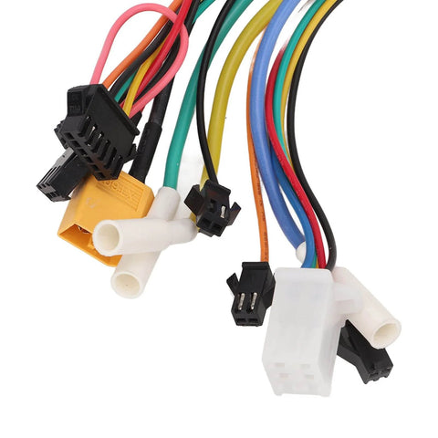 Close-up of wires and connectors for 48V 20A Brushless Electric Scooter Controller With Precise Speed Control And Sensitive Braking