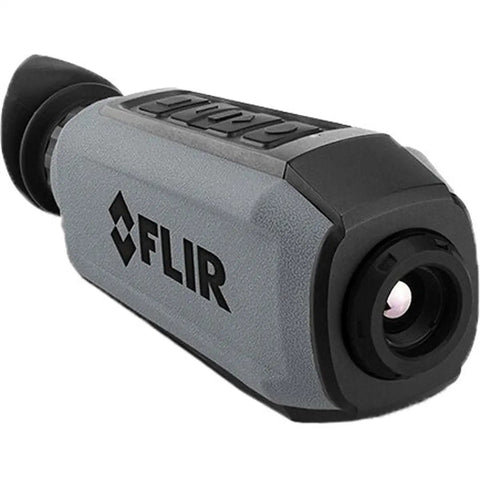 Scion OTM430 Outdoor Thermal Monocular 320x256 Thermal Imaging, 9Hz Refresh, side view showing lens and controls