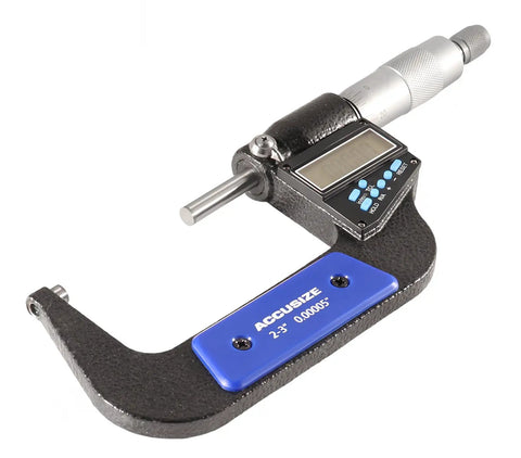 Seven Key Pro Grade Electronic Digital Micrometer Waterproof With Large Display Auto On Off 50 To 75 mm Range