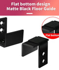 2 Pack Solid U Shaped Guide Wheel Set With Flush Flat Bottom For Sliding Doors And Cupboards, Matte Black Finish, side view