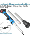 Grab And Go Cordless Stick Water Transfer Pump Featuring Quick Swap Detachable Battery Compartment with three-section rod design.