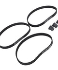 Top Tier 535 5M Synchronous Drive Timing Belt Pulley Kit With Durable Rubber For Industrial Machinery High Efficiency Abrasion Resistant Heavy Duty Performance And Smooth Operation Guaranteed 3 Units Total, three belts and pulleys