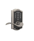 Touchscreen Keyless Entry Lever Lock For Front Door With Satin Nickel Finish Electronic Door Lock With Reversible Left Handed Lever
