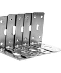 Five Piece Iron 90 Degree L Shape Shelf Brackets For Do It Yourself Home Office Shelving, Heavy Duty Corner Braces, Easy Install, Silver