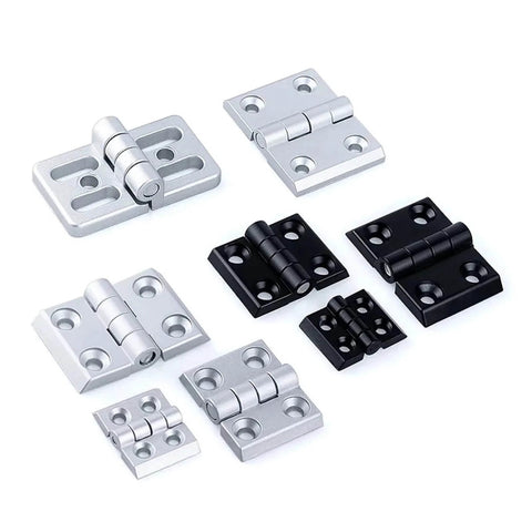 Heavy Duty Ball Bearing Door Hinges For Aluminum Profiles 2020 3030 4040 Black Stainless Steel Construction Quiet Close With Two Ball Bearings