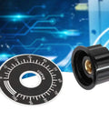 Knurled Potentiometer Knobs Set Five Pcs Pro Grade Volume Control Dials With Digital Scale Plates Easy Install Smooth Fit