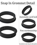 8 Pack Black Snap In Grommets For 50mm Knockout Holes Nylon Insulating Bushing Inner 41.2mm Outer 53mm Height 11.5mm Pro Grade