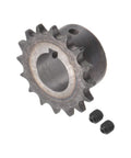 Heavy Duty 16 Tooth Roller Chain Sprocket With 3 By 8 Inch Pitch, 22mm Bore, 6mm Keyway, A3 Carbon Steel, motor drive gear