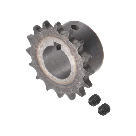 Heavy Duty 16 Tooth Roller Chain Sprocket With 3 By 8 Inch Pitch, 22mm Bore, 6mm Keyway, A3 Carbon Steel, motor drive gear