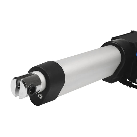 Heavy Duty 12V Electric Linear Actuator With 20 Inch Stroke And 400 Lbs Thrust IP66 Water Resistant close-up view.