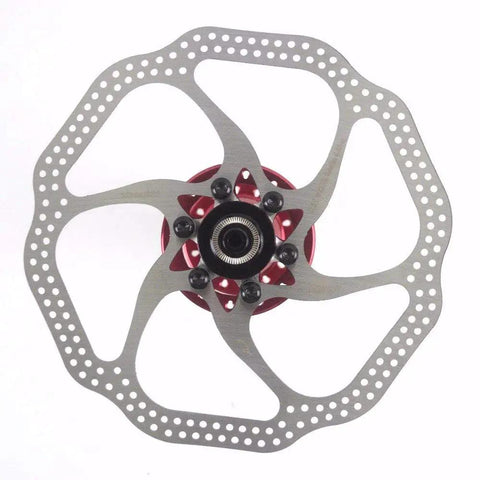 180mm 6 Bolt Stainless Steel Disc Brake Rotor For Road, Mountain, MTB And BMX Bikes, circular rotor with center mount