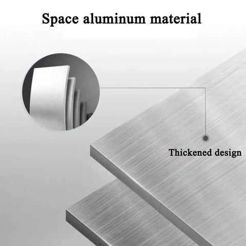 Slick Wall Mounted Bathroom Sink Combo, Space aluminum material detail showing thickened design for durability.