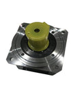 Top Shelf 5 Arcmin High Precision Helical Planetary Reducer Gearbox featuring yellow hub and metal casing for Nema34 motors.