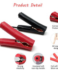 Jump Starter Cables With Adapter For Milwaukee M18 18V Batteries 2ft 8AWG Automotive Booster Cables Silicone Insulated Wire Up To 392F Easy Hook Up Durable Power Tool Line Booster, showing product details with corrosion protection and copper design.