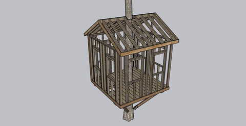 10 Foot Square Treehouse Bracket Kit With Heavy Duty Static Brackets And Rugged Structural Screws, Includes Tabs And Nuts, Built For Sturdy Outdoor Treehouse Building And Deck Projects