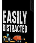Hay Bale Farming Phone Case With A Dope Two Part Polycarbonate Shell featuring baler machine graphic and text 'Easily Distracted'