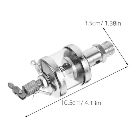 Side view of High Pressure Grease Cup Needle Valve, Manual Grease Filling Tool For Fittings And Lathe Machines, Pro Grade Metal Parts