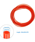 Heavy Duty Polyurethane Air Tubing Flexible Compressor Hose Pipe Line For Pneumatic Systems And Fluid Transfer 80m length in bright orange.