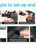Installation steps for Auto Bed Leveling Sensor Kit For 3D Printers With Metal Push Pin CR Touch Compatible, including wiring and setup.