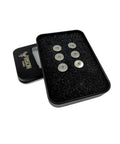 Sick Titanium Steering Wheel Bolts M5 X 12mm Six Piece Countersunk Flat Head Screw Kit in black storage case.