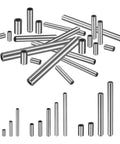 Dowel Pin Set With Internal Thread M3 M4 M6 In Carbon Steel Chamfered Flat Cylindrical Pins 36 Pieces 12 Sizes displayed