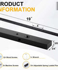 Premium Aluminum Miter Bars 3 4 By 3 8 By 19 Inch Table Saw Runners Router Table Sliders with dimensions and hardware details.