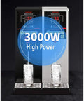 Heavy Duty 3000W Commercial Step By Step Electric Water Dispenser With Led Panel 304 Stainless Steel Inner Tank showing two units with glass.