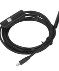Solid Usb Industrial Endoscope With Six Bright Led Lights And Seven Millimeter Waterproof Probe showing a black flexible cable and control unit.