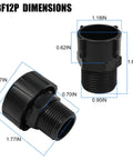 Image showing dimensions of 3/4 NPT Hydraulic Breather Cap Poly Vent Cap for hydraulic tanks and reservoirs with measurements labeled.
