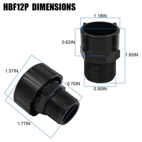 Image showing dimensions of 3/4 NPT Hydraulic Breather Cap Poly Vent Cap for hydraulic tanks and reservoirs with measurements labeled.