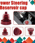 Top Shelf Power Steering Reservoir Cap Set Built Tough For Honda Vehicles Hydraulic Reservoir Lid Replacement 53697SB3952 red plastic caps