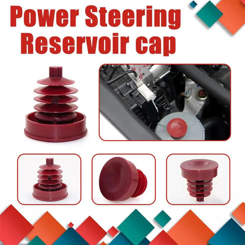Top Shelf Power Steering Reservoir Cap Set Built Tough For Honda Vehicles Hydraulic Reservoir Lid Replacement 53697SB3952 red plastic caps