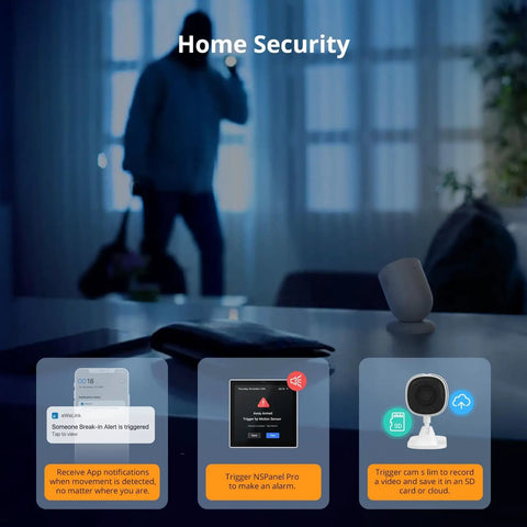 Zigbee Motion Sensor For Home Alert System And Automations 3 Year Battery Life Wireless Motion Detector on desk in home security setup