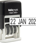 No Sweat Black Self Inking Date Stamp With Military Format And Smart Finger Cover Yielding Thousands Of Crisp Prints Daily For Clean Desk Work And Quick Paperwork Needs, displaying date 22 JAN 2029.