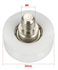 Set Of Four Metal V Groove Pulley Wheels For Threaded Rod Bearings, Heavy Duty White V Groove Wheels, single pulley with threaded rod