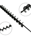 2 Inch Wide 24 Inch Long Metal Earth Auger Drill Bit For Fast Planting Of Bulbs And Garden Plants With A Three Eighth Inch Hex Shank