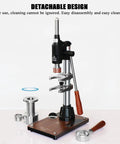 Pro Level Hand Pump Espresso Maker With Rock Solid Build And Kicker 16 Bar Pressure Portable Stainless Steel Coffee Press with detachable design.