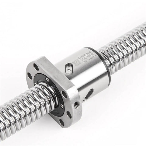 End Machined 2510 Ball Nut For RM2510 Ball Screw, precision linear motion component, close-up on metal finish