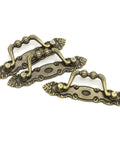Bronze Drawer Pulls Set of Six 105mm Length Vintage Style Cabinet Handles for furniture with ornate detailing
