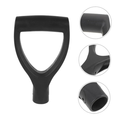 Replacement Shovel Handle For Hand Shovels, Durable Garden Tool Upgrade with Ergonomic Grip, black plastic close-up