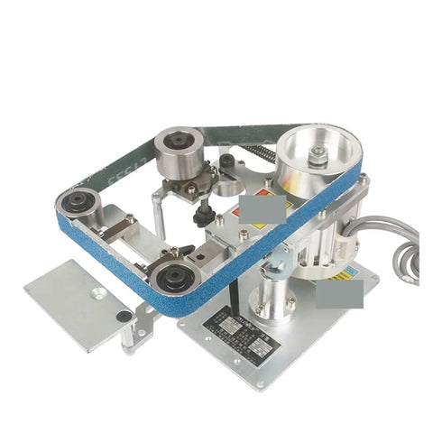 Heavy Duty Industrial Belt Sanding Machine With Roomy Workbench For Knockout Polish And Quick Sharpening, close-up view.