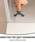 100 Piece Concealed Furniture Fasteners For Floating Shelves And Bookcases Featuring Cold Rolled Steel And Tough Plastic Clips for easy installation.