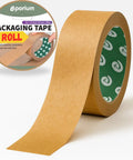 Premium Paper Packing Tape Self Adhesive Recyclable 2 Inch By 55 Yard Eco Friendly Heavy Duty Writable And Uncoated Packaging Tape One Roll